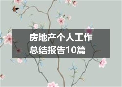 房地产个人工作总结报告10篇
