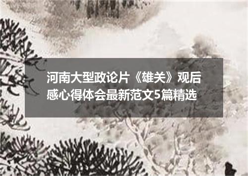 河南大型政论片《雄关》观后感心得体会最新范文5篇精选