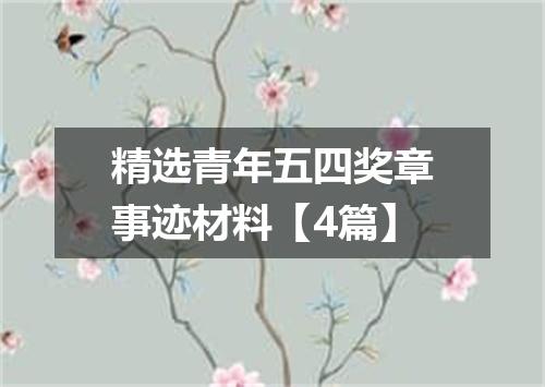 精选青年五四奖章事迹材料【4篇】