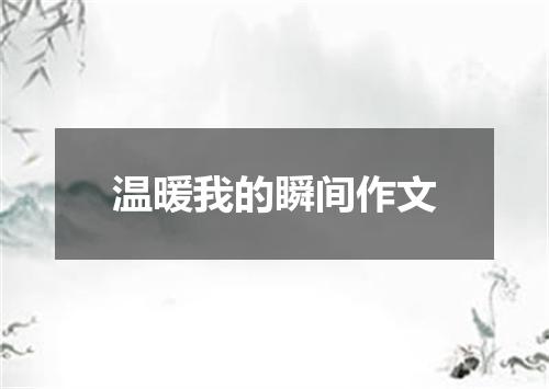 温暖我的瞬间作文