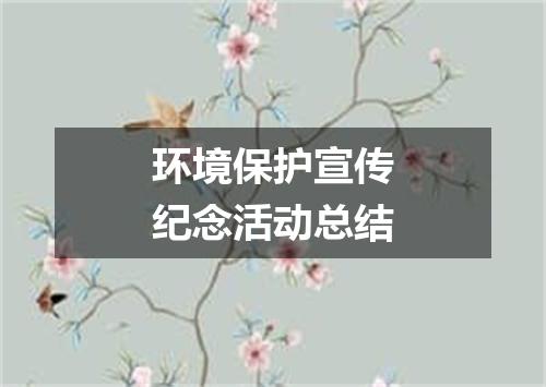 环境保护宣传纪念活动总结