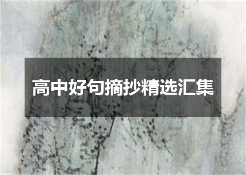 高中好句摘抄精选汇集