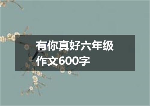 有你真好六年级作文600字