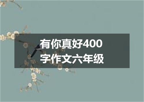 有你真好400字作文六年级