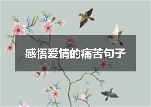 感悟爱情的痛苦句子