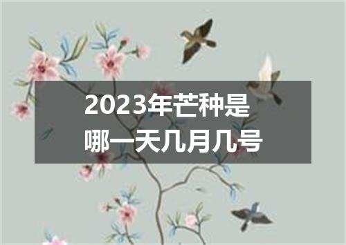 2023年芒种是哪一天几月几号