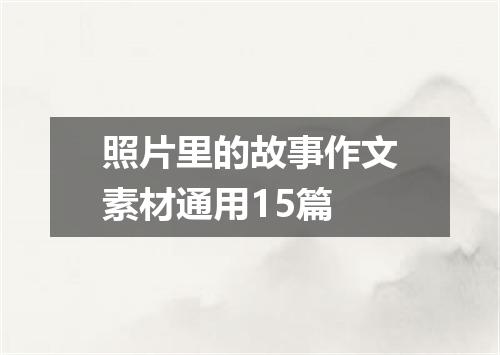 照片里的故事作文素材通用15篇