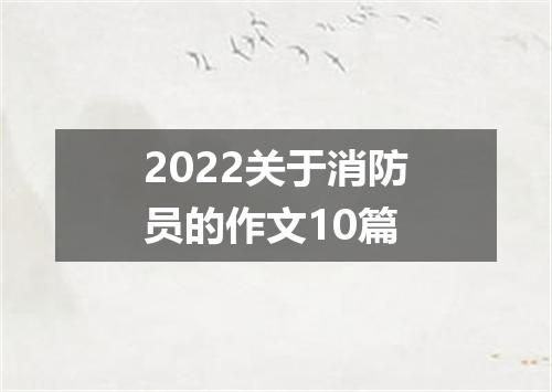 2022关于消防员的作文10篇