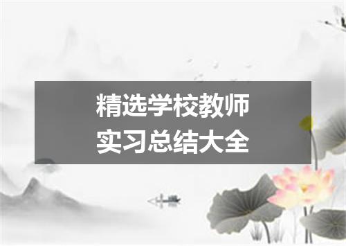 精选学校教师实习总结大全