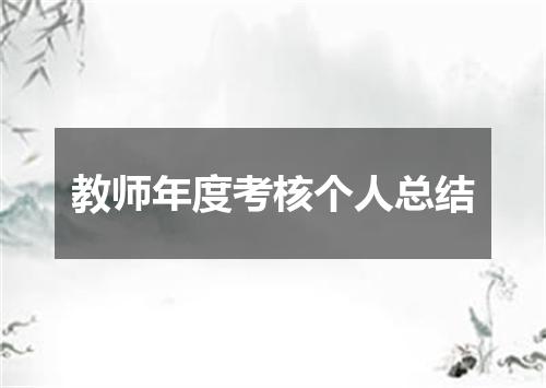教师年度考核个人总结