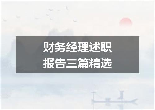 财务经理述职报告三篇精选