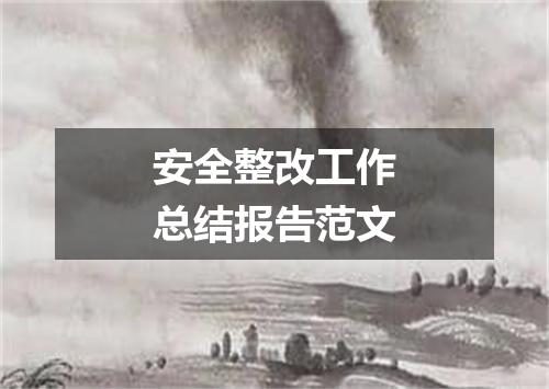 安全整改工作总结报告范文