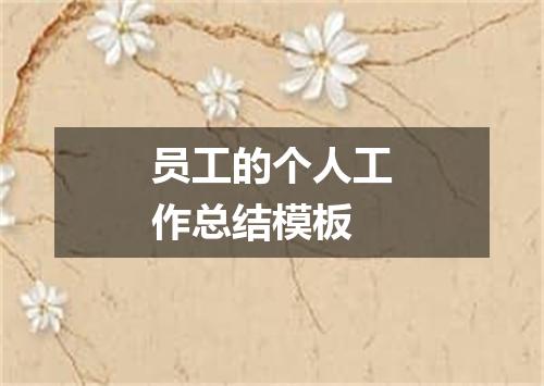 员工的个人工作总结模板