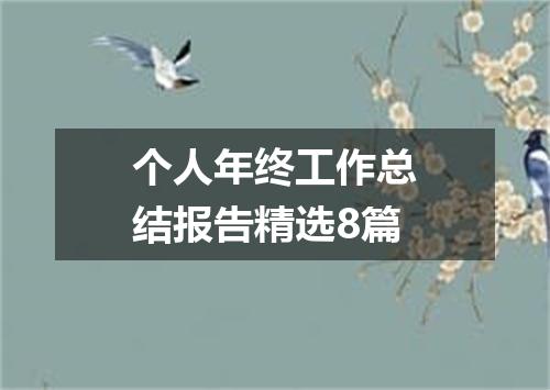 个人年终工作总结报告精选8篇