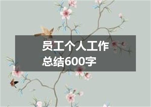 员工个人工作总结600字