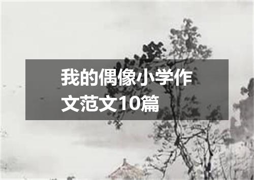 我的偶像小学作文范文10篇
