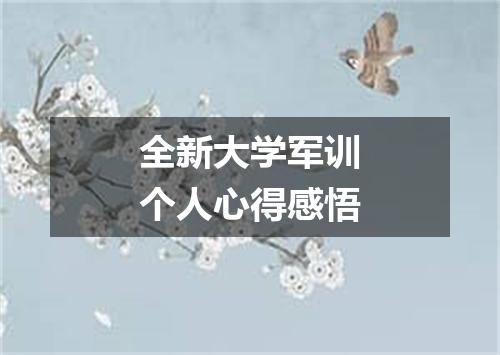 全新大学军训个人心得感悟