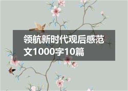 领航新时代观后感范文1000字10篇