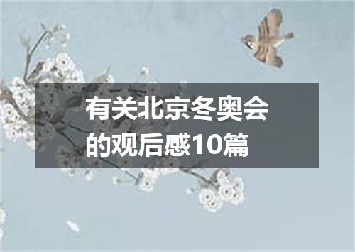 有关北京冬奥会的观后感10篇