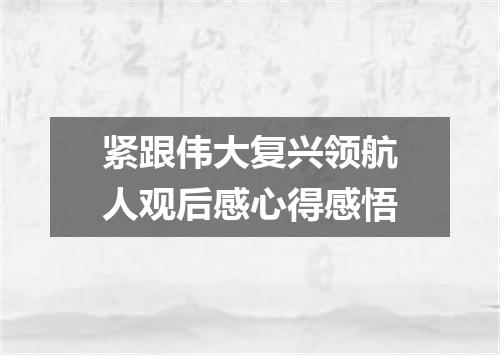 紧跟伟大复兴领航人观后感心得感悟