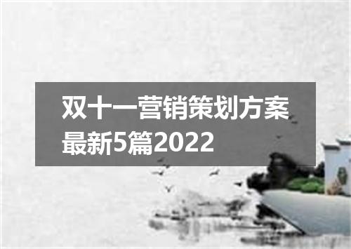 双十一营销策划方案最新5篇2022
