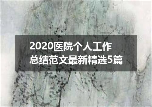2020医院个人工作总结范文最新精选5篇