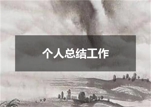 个人总结工作