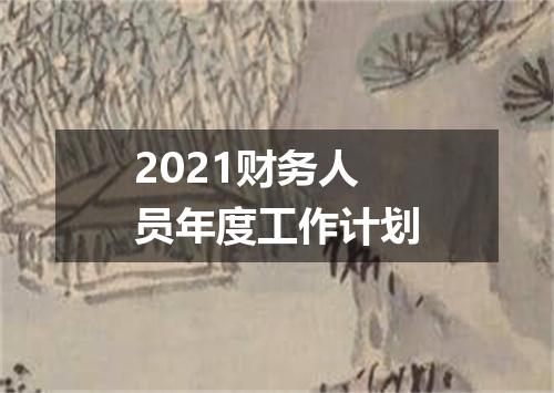 2021财务人员年度工作计划