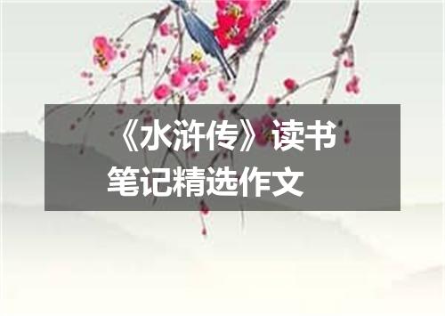 《水浒传》读书笔记精选作文