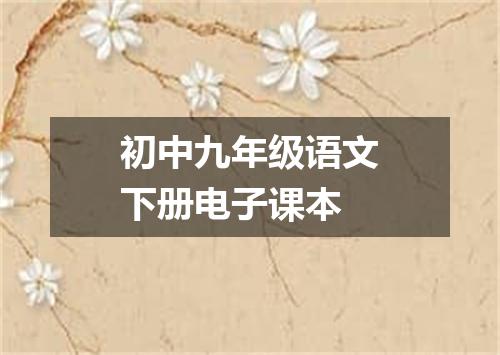 初中九年级语文下册电子课本