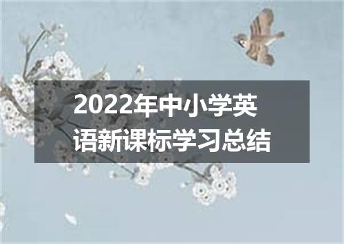 2022年中小学英语新课标学习总结