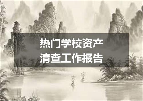 热门学校资产清查工作报告