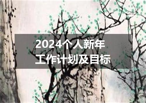 2024个人新年工作计划及目标