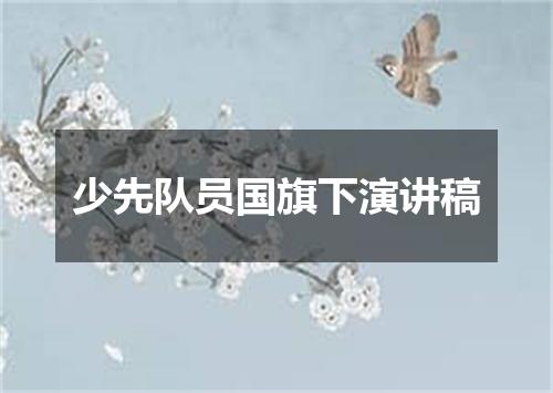 少先队员国旗下演讲稿