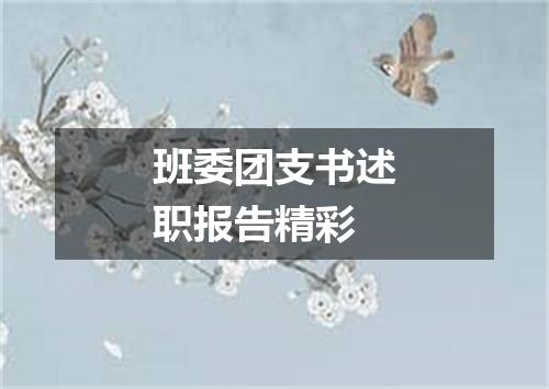 班委团支书述职报告精彩