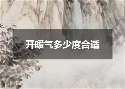 开暖气多少度合适