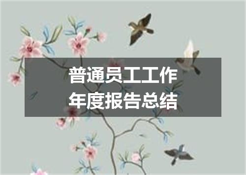 普通员工工作年度报告总结