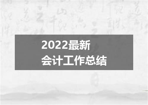 2022最新会计工作总结