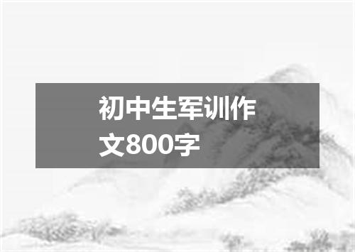 初中生军训作文800字
