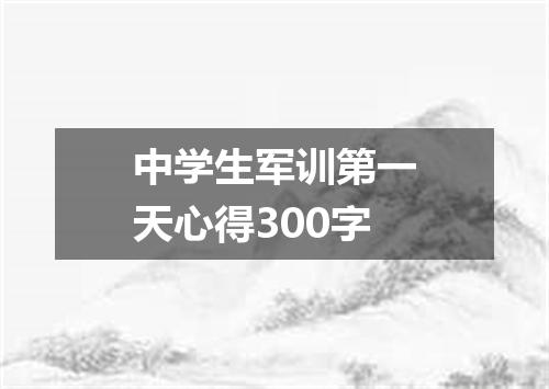 中学生军训第一天心得300字