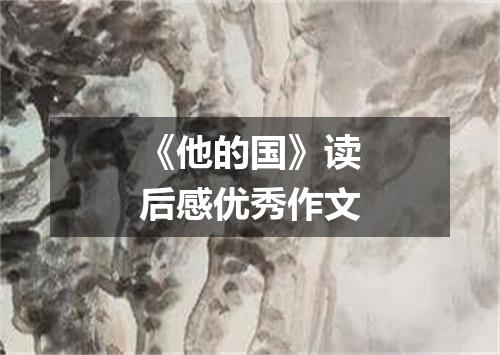《他的国》读后感优秀作文