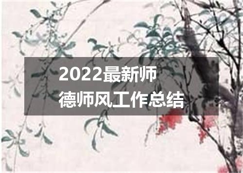 2022最新师德师风工作总结