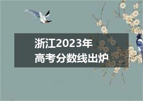 浙江2023年高考分数线出炉