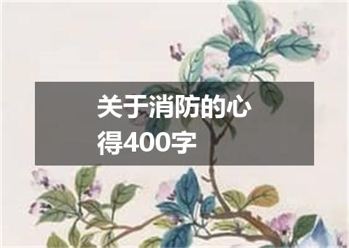 关于消防的心得400字
