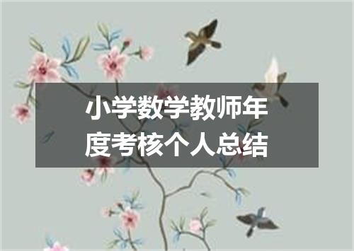 小学数学教师年度考核个人总结