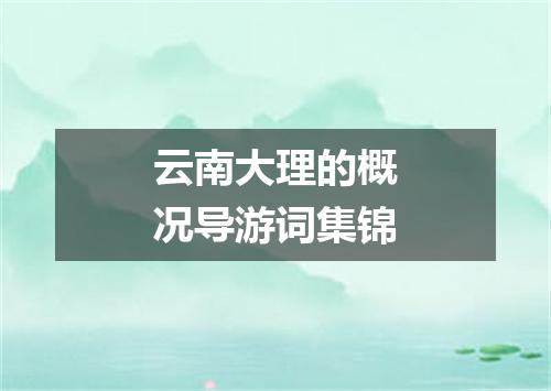 云南大理的概况导游词集锦
