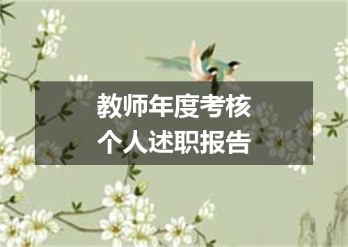 教师年度考核个人述职报告