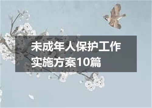 未成年人保护工作实施方案10篇