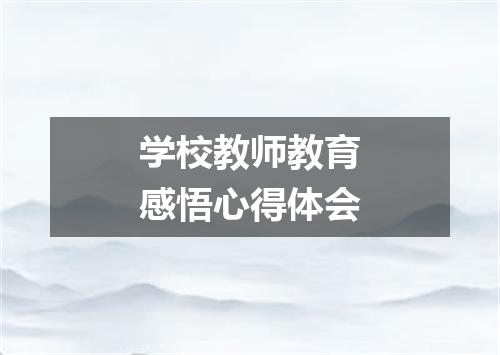 学校教师教育感悟心得体会