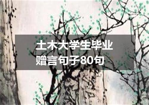 土木大学生毕业赠言句子80句